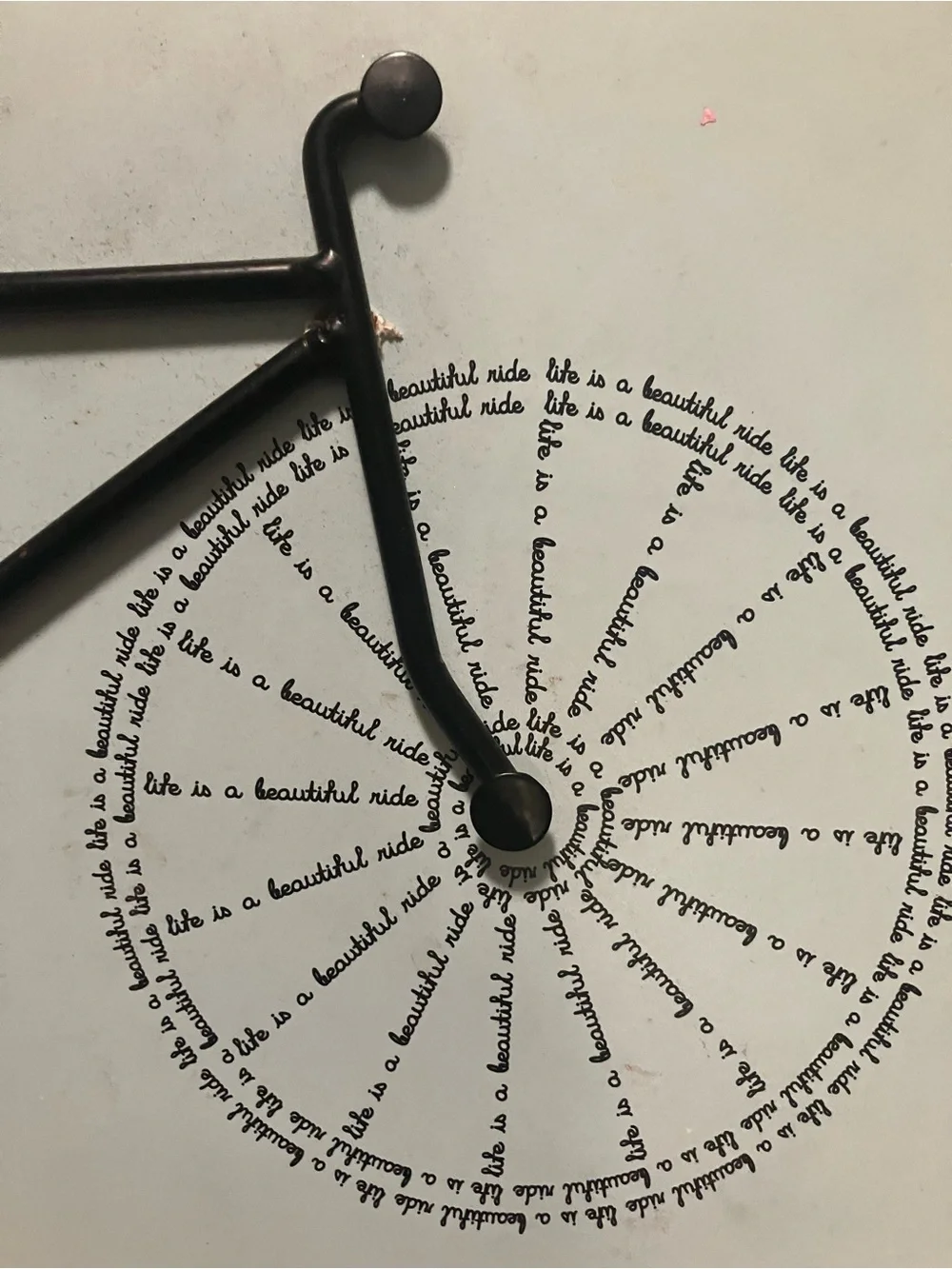 Black Metal Wall Art With a Minimalist Bicycle Silhouette